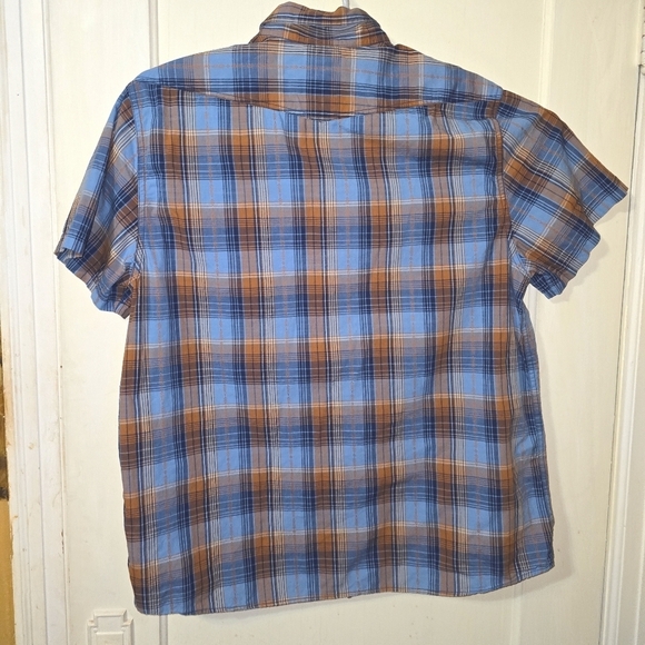 Solaris Plaid Button-Down Pearl Snap Top Size XL - Picture 6 of 11